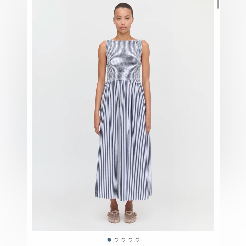 Hill House Striped Blue and White Cosima Dress